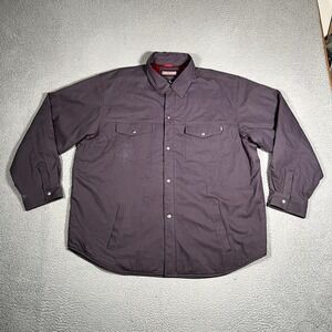 Craftsman Jacket Mens XXL Gray Blanket Lined‎ Chore Workwear Casual Pockets Logo